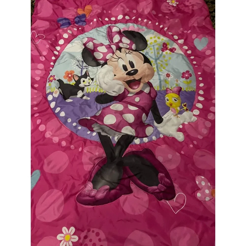Disney Minnie Mouse Kids Toddler Bed Comforter Pink Reversible